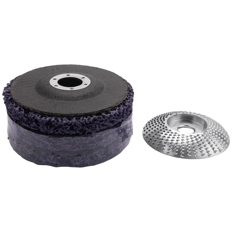 

4-Piece Set Of Angle Grinder Disc Wood Carving Disc And Polishing Wheel, Used For Angle Grinder Polishing To Remove Rust