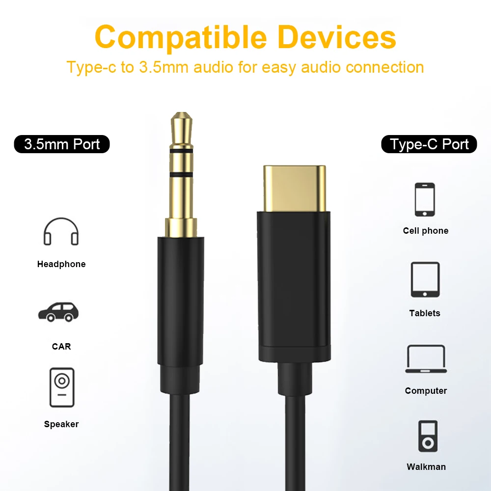 USB-кабель ZOGUO со штекером USB Type-C на штекер 3 5 мм