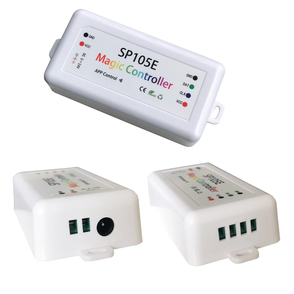 DC5-24V SP105E Светодиодный контроллер Мобильное приложение Bluetooth для 3-контактного