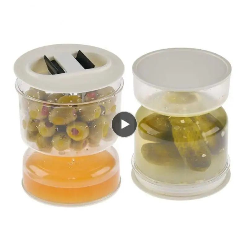 

Dry-wet Separation Hourglass Separation Jar Compact Juice Separator Container Abs Easy Carry Dry Wet Separate Food Storage 200g