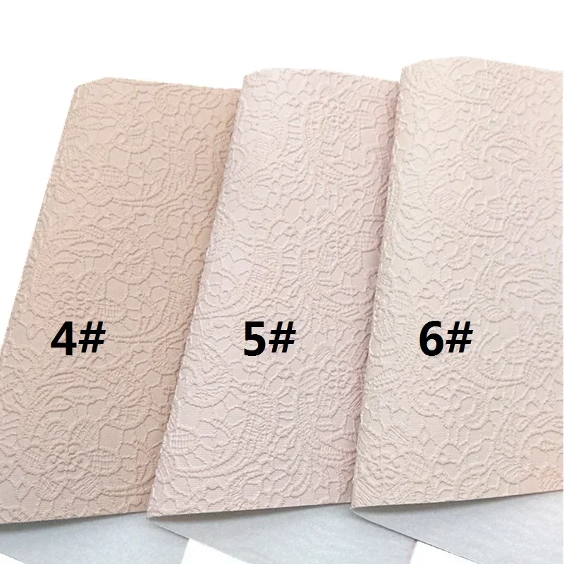 Листы из искусственной кожи телесного цвета тисненые кружева виниловые тканевые