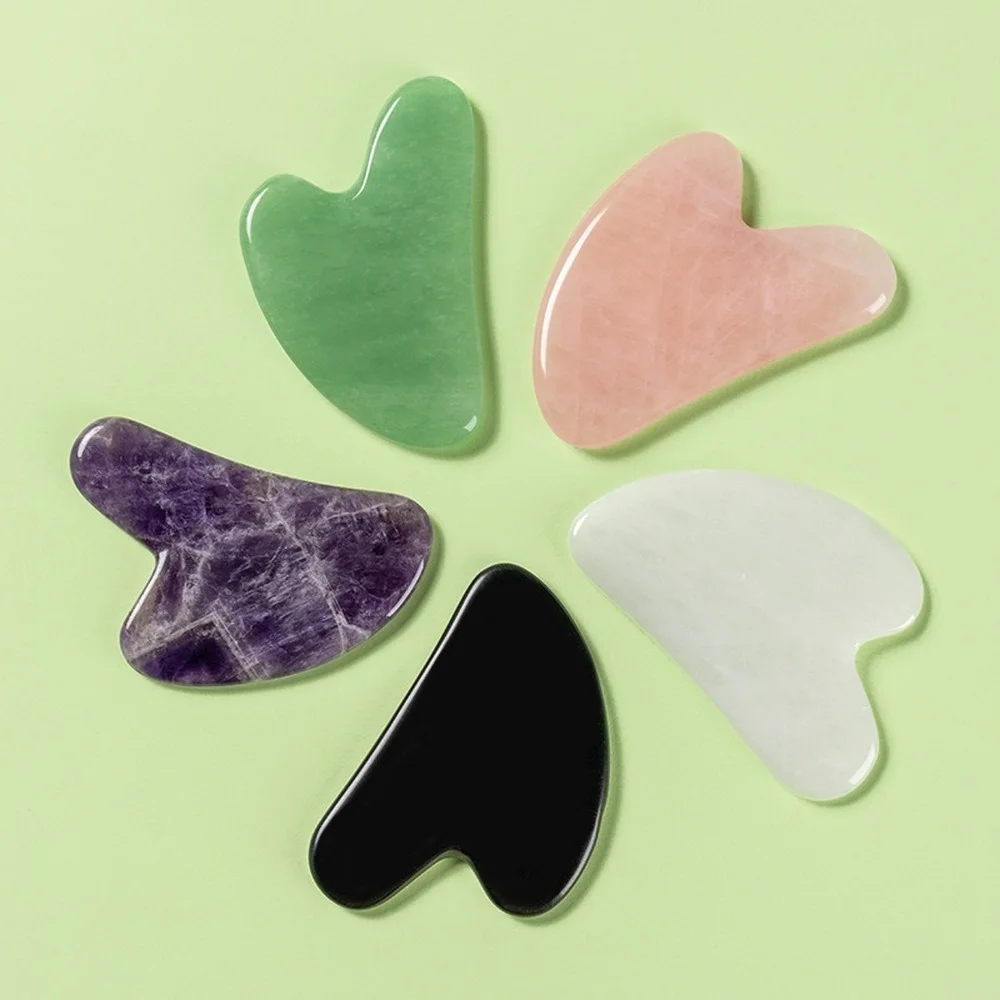 

Jade Guasha Massage Board Natural Stone Gua Sha Scraper Beauty Tool Health Care Scraping Plate Lose Weight Massager SPA