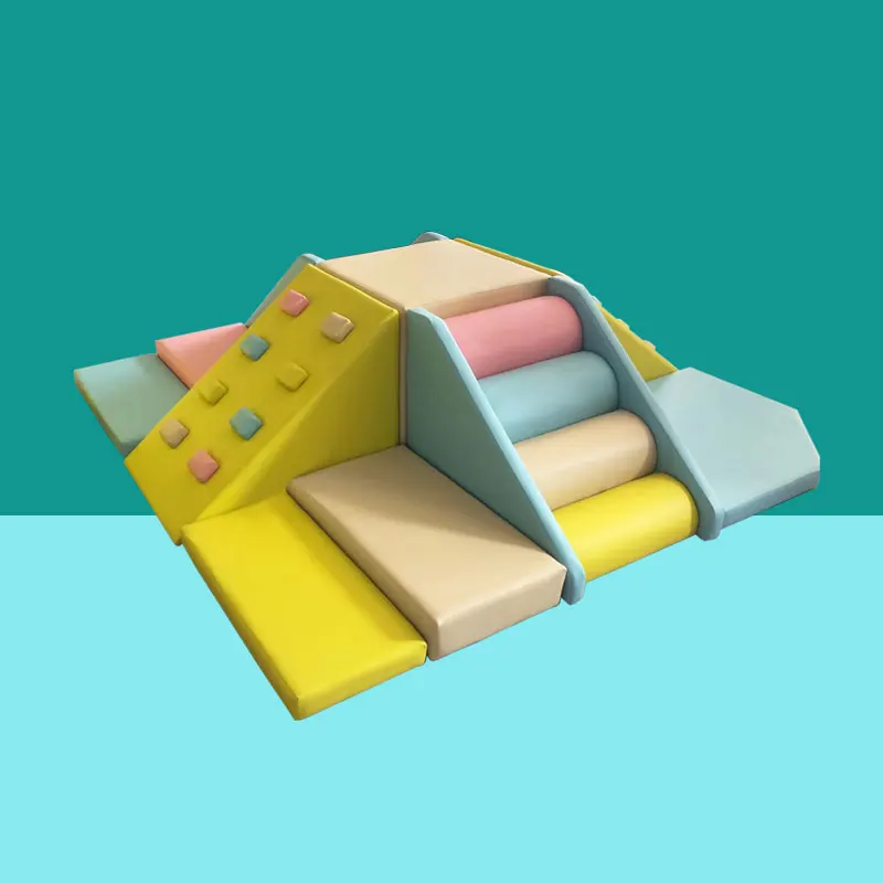 Фото Игровой комплекс Moetry Colorful Design для помещений: мягкий игровой комплекс с пенопластовой горкой для детей, сенсорная комната для игр №4