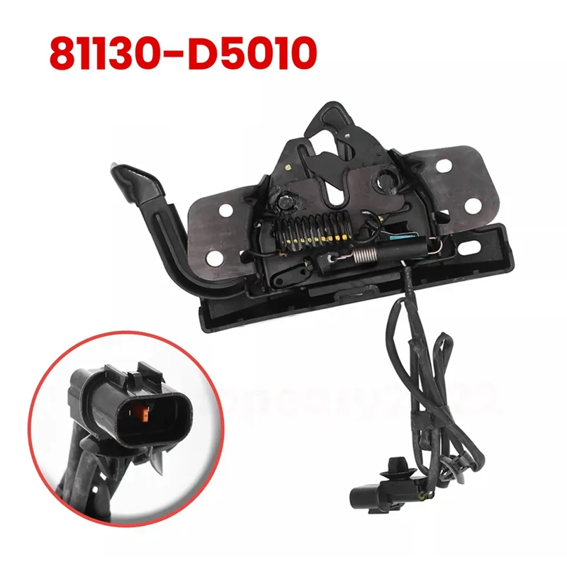 Фото QB-1PCS Защелка замка капота в сборе для Kia Optima 1.6L 2.0L 2.4L 2016-2020 81130-D5010 №2