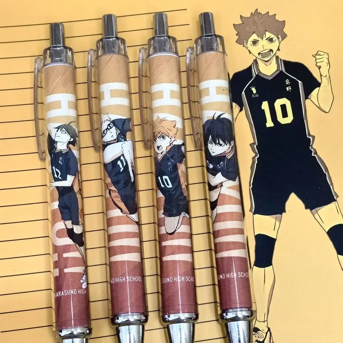 Аниме Haikyuu! Гелевая ручка-картридж Shoyo Hinata Tadashi Yamaguchi Tobio Kageyama Kei Tsukishima Cosplay 0 5 мм