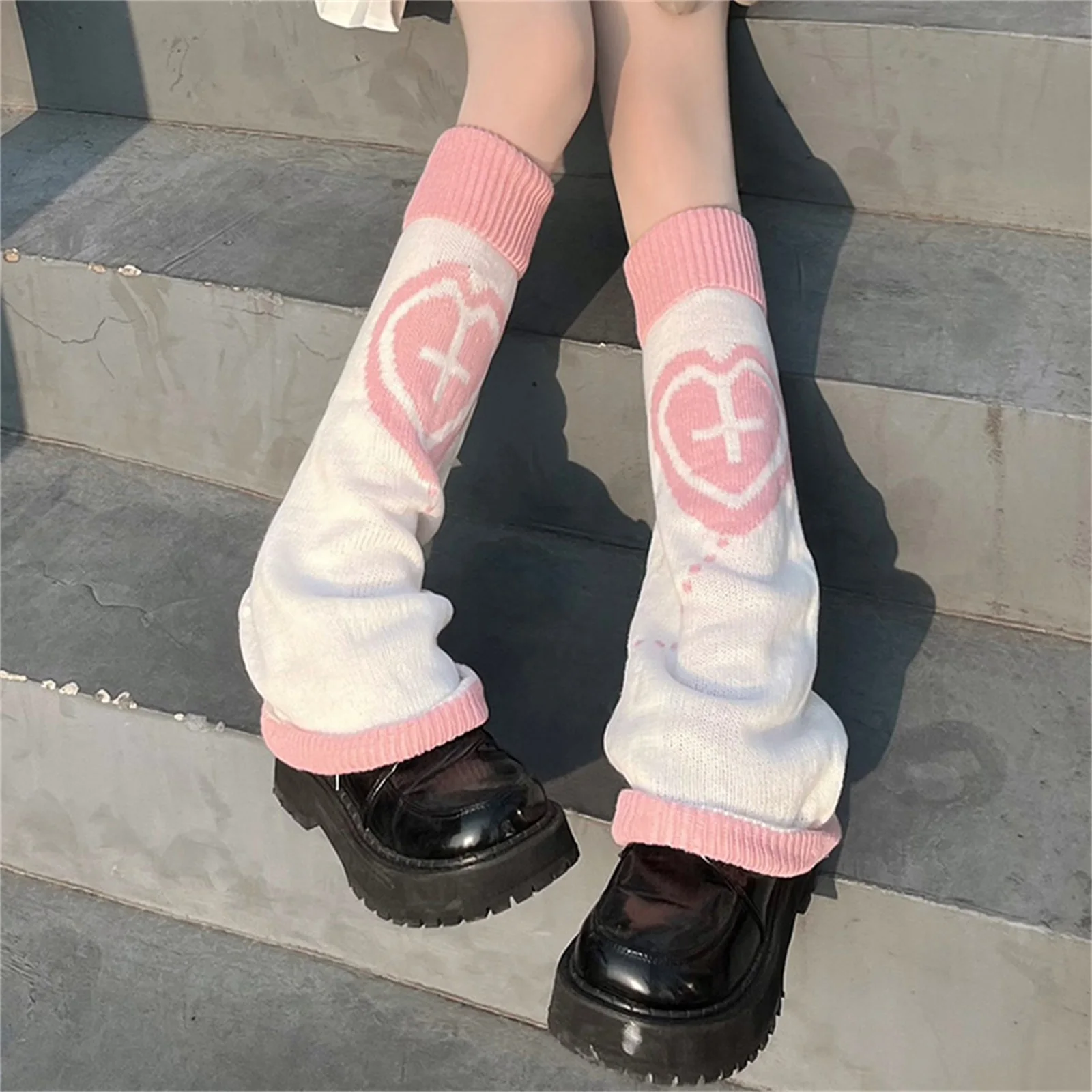 

Women Knit Leg Warmer Soft Heart Pattern Winter Socks Warm Socks New Fashion For Party Street Skin Friendly Hot Sale