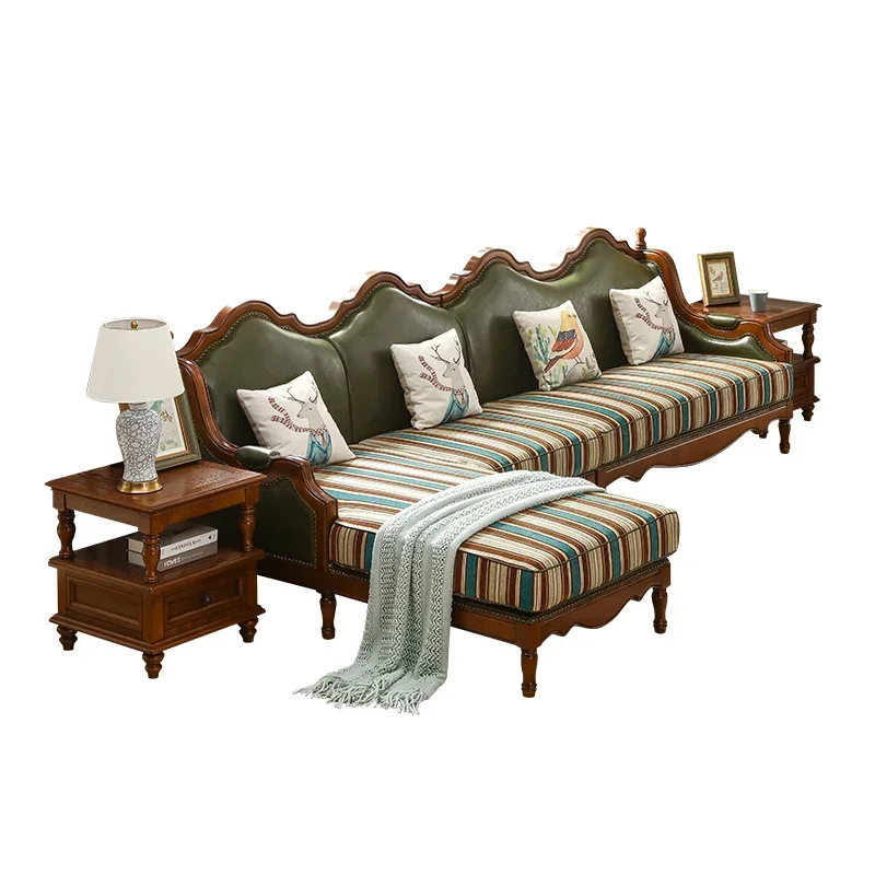 Диван-наложница из цельного дерева для небольшой квартиры съемный и моющийся