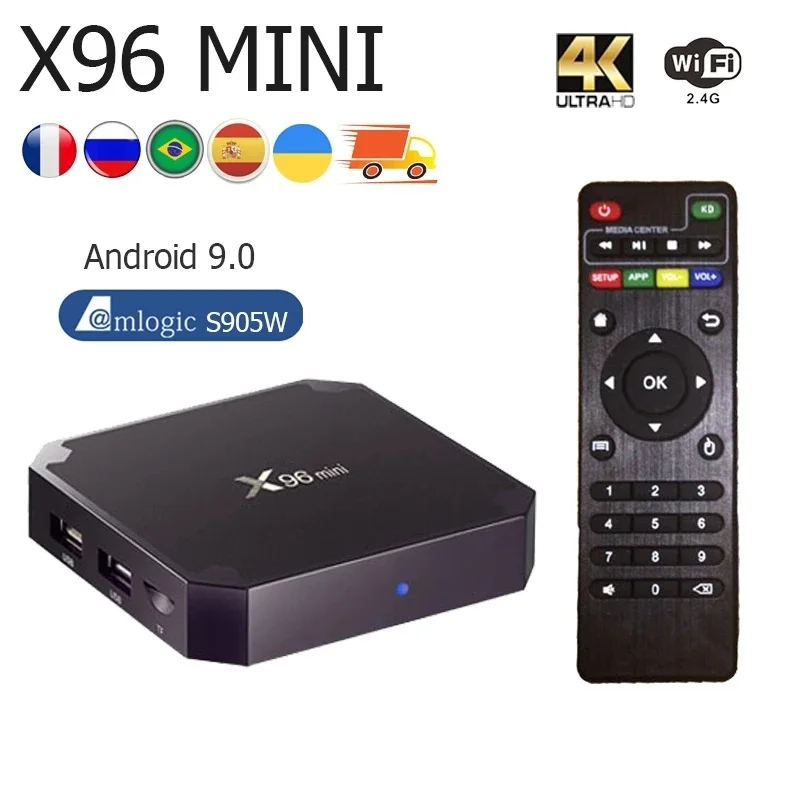 

X96 mini 5G Smart Android 9.0 TV Box Amlogic S905W/S905W4 Set Top Box 2.4GHz 5G WiFi 2GB 16GB HD 4K Media Player Youtube x96mini