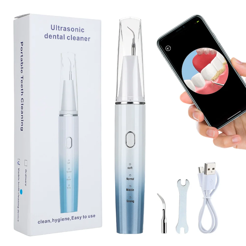 

Ultrasonic Visible Dental Cleaner Intelligent Gradient Color 4 Modes For Removing Dental Calculus Tartar And Beautifying Teeth