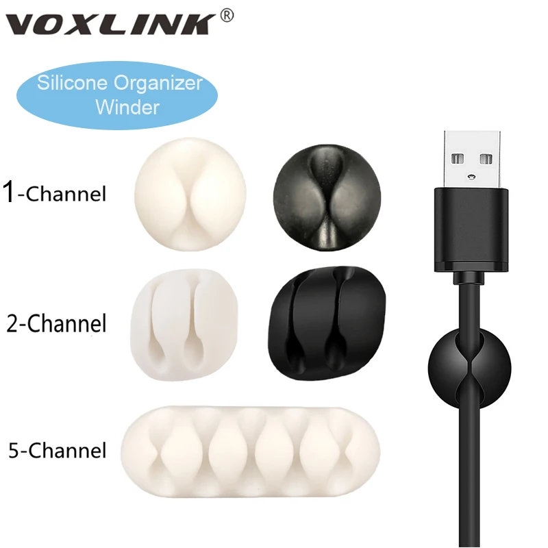 

VOXLINK 1 шт. зажимы для кабеля, органайзер, зажим, силиконовый зажим для USB кабеля, настольные зажимы, держатель для мыши, наушников, зажимы для ф...