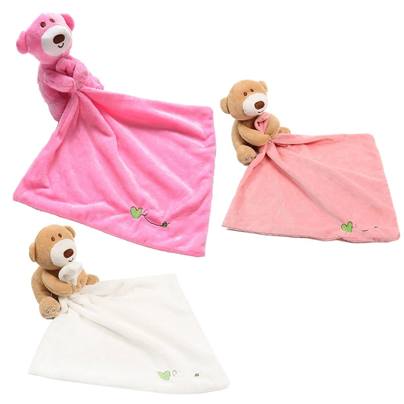 

Newborn Baby Plush Toys Stuffed Bear Blanket Baby Comforter Toys Infant Sleeping Towel Soothe Appease Towels Baby Toys Xmas Gift