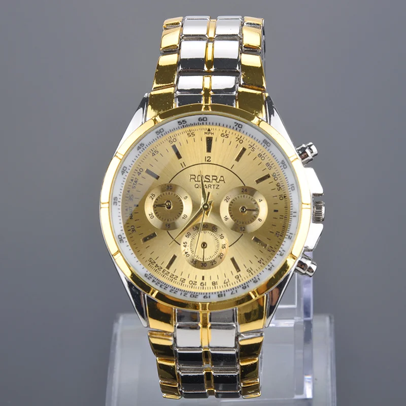

Fashion Men Quartz Watch Full Stainless Steel Gold Luxury Watches Male Men's Quartz Watch Precise Scale Wristwatch relogio