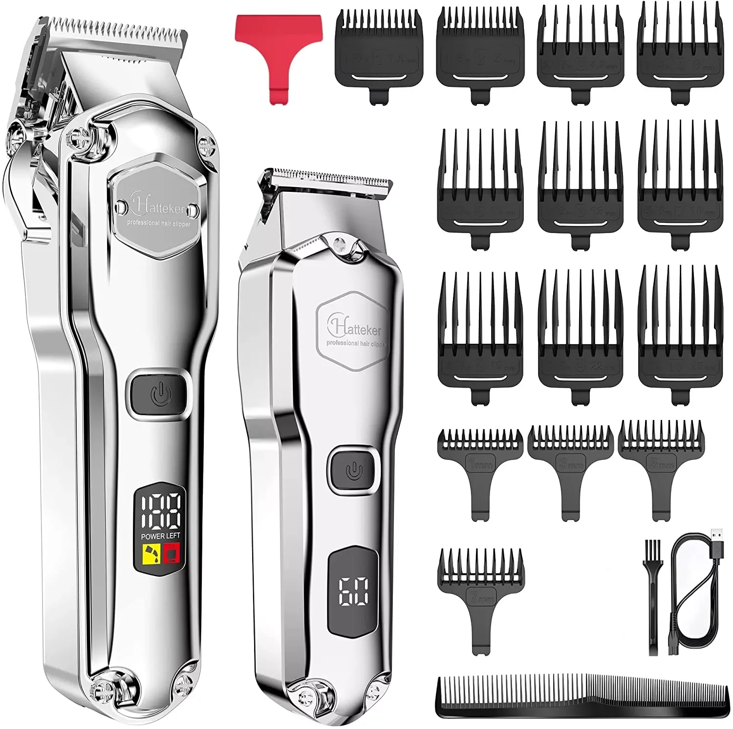

Professional adjustable hair clipper LCD hair trimmer for men barber shop powerful finishing beard hair cutter machine