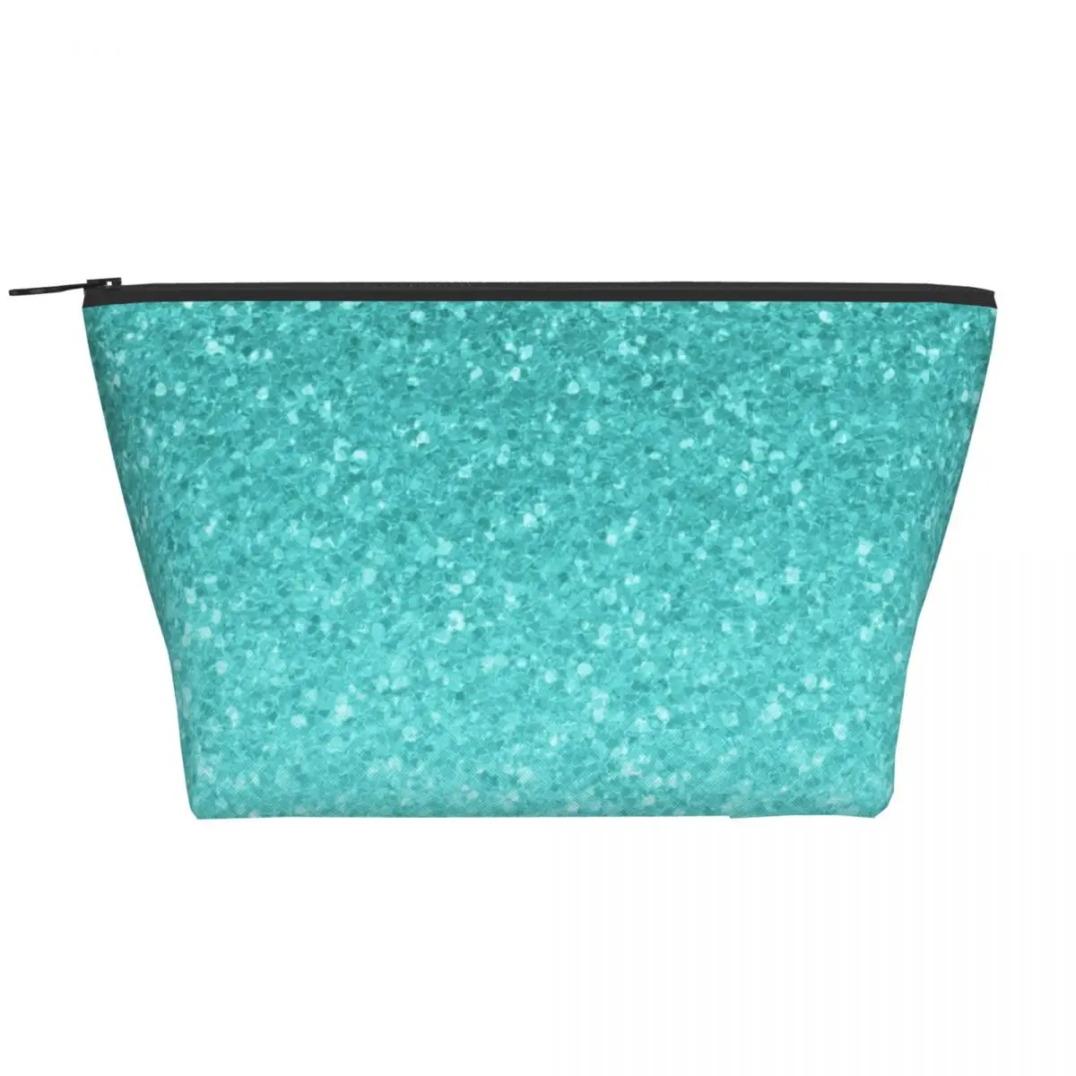 

Светло-голубые металлические Органайзеры для хранения на молнии, Аква блестящие женские косметички с принтом, многофункциональные повседн...