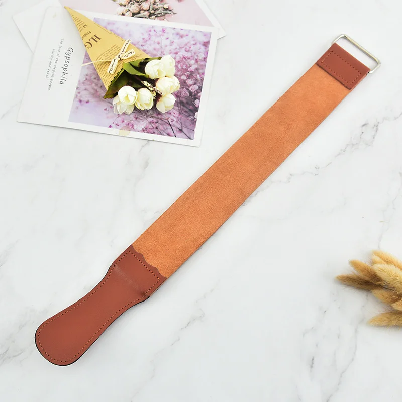 

Портативный парикмахерский двухслойный ремешок для бритья из натуральной кожи