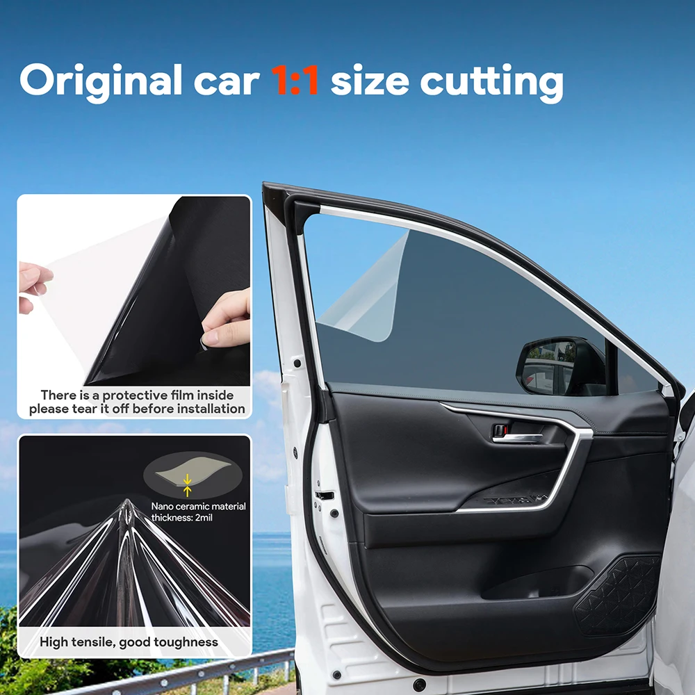 Предварительно вырезанная тонирующая пленка из ТПУ для окон автомобиля Toyota RAV4 2019