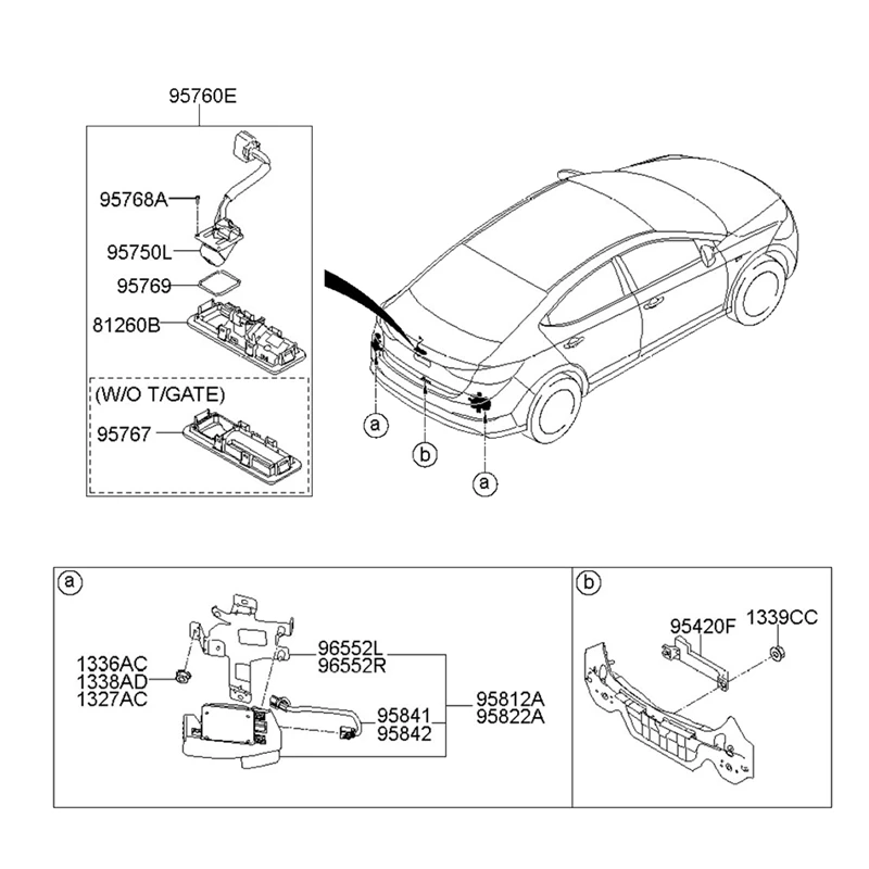 

95760-F2001 камера заднего вида с ручкой задней двери 95760-F2300 для Hyundai Elantra 2017 + вспомогательная камера для парковки в багажнике