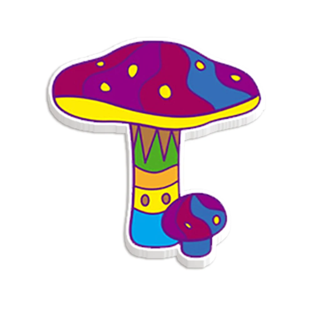 

10pcs Rainbow Mushroom Acrylic Flatback Planar Resins DIY Making Gift Phone Case Brooch Accessories