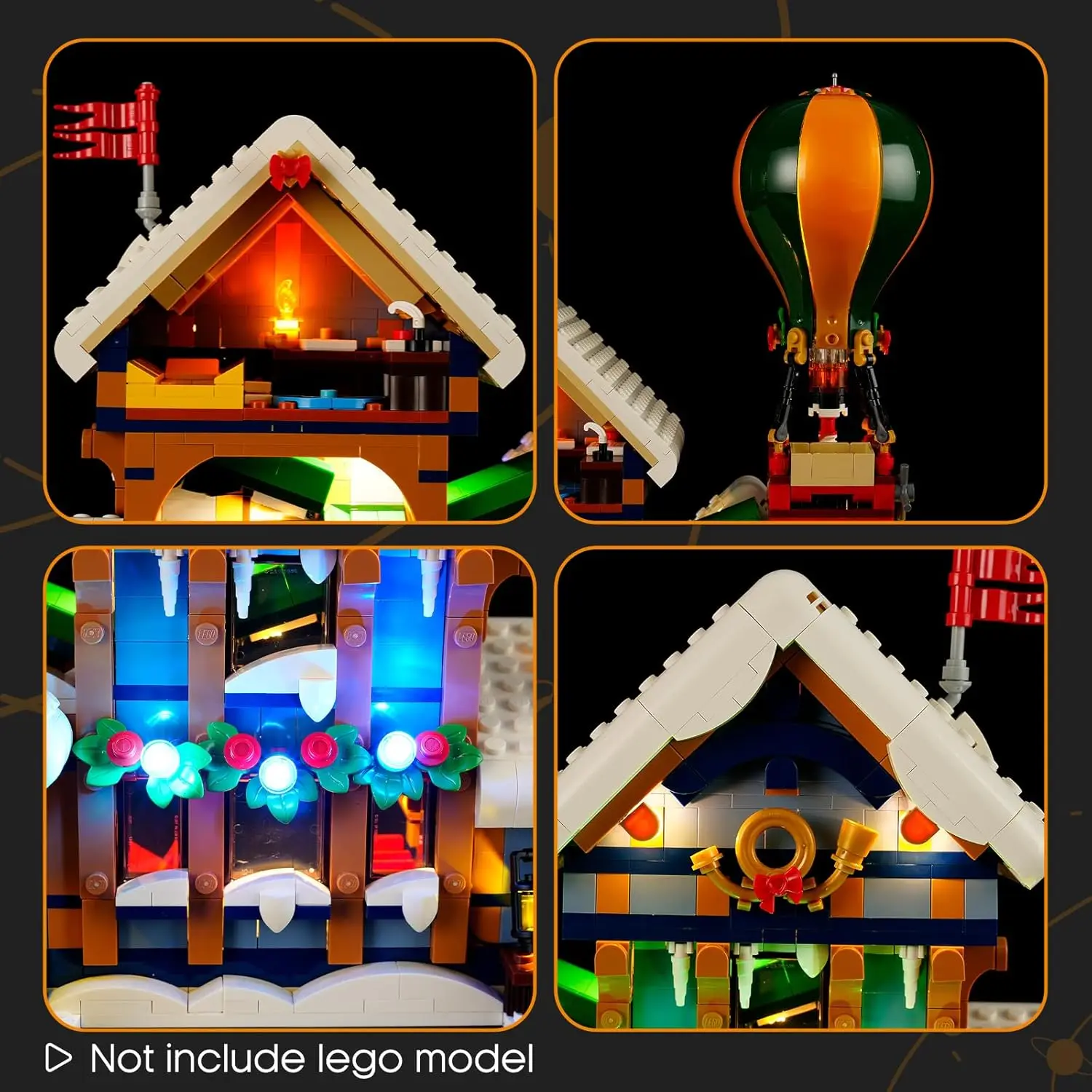 Светодиодный светильник Hprosper для офиса Lego 10339 декоративная лампа Santa's Post с