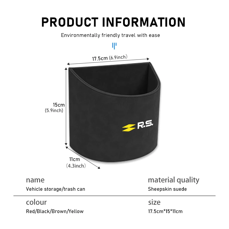 Замшевая Автомобильная мусорная корзина органайзер для хранения подставка