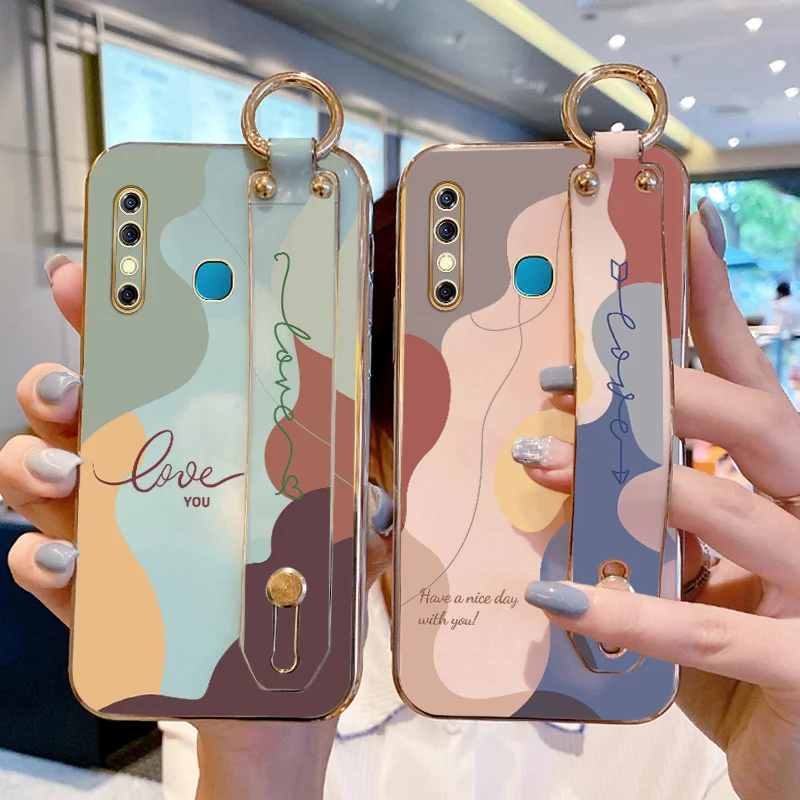 

For Infinix Hot 8 9 12 Pro 12 Play 12i Tecno Spark 4 5 Pro Camon 12 15 16 S Morandi Color Block Case Splicing Color Block
