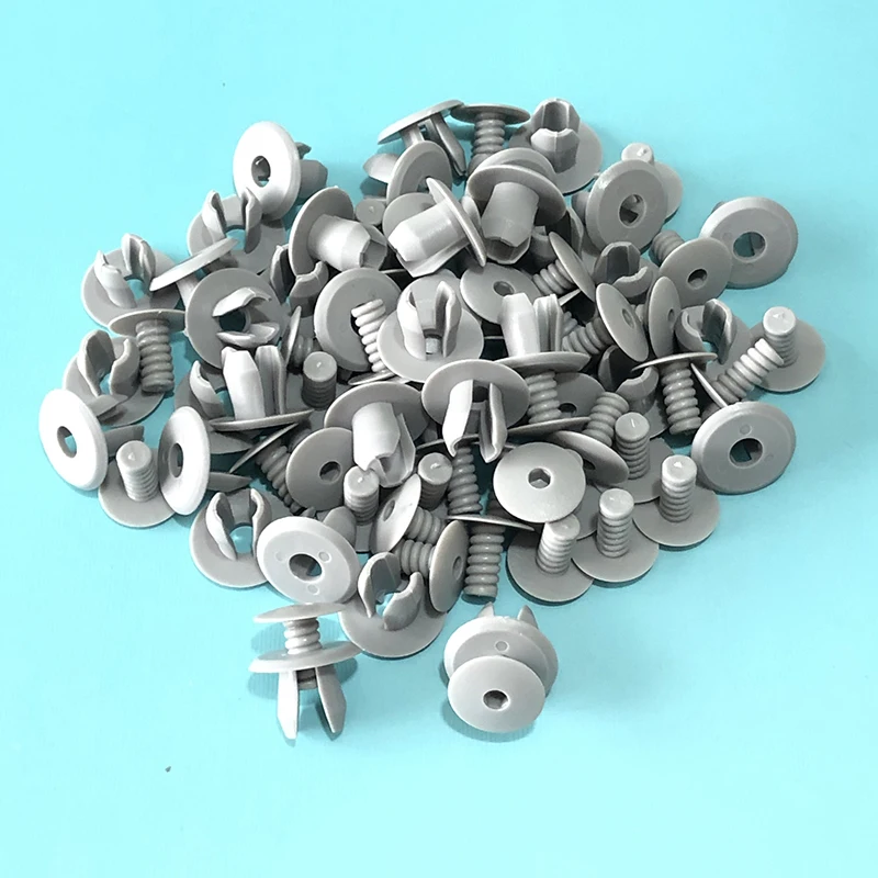 

40 шт., автомобильная застежка, зажим для бампера, внутренняя отделка, фиксатор накладки 701867299 Для VW T4 T5 Transporter Eurovan зажимы для подкладки серый/черный