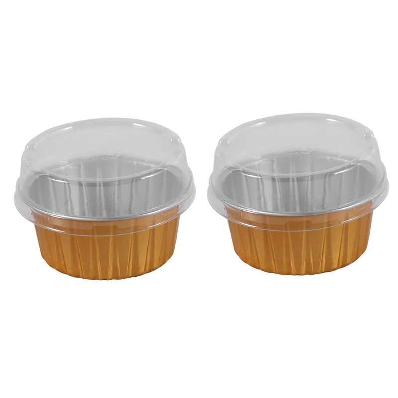 

200 шт. одноразовые чашки для выпечки из алюминиевой фольги, десертные овальные чашки для капкейков с крышками, инструменты для выпечки яиц