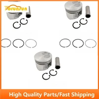 new 3 sets std piston kit with ring 719609 22090 fit for yanmar 3tne72 engine 72mm