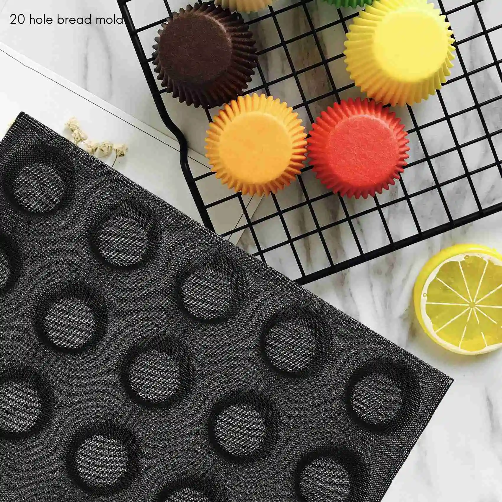 Силиконовая форма с 20 отверстиями для торта мини-модель пиццы круглая хлеба