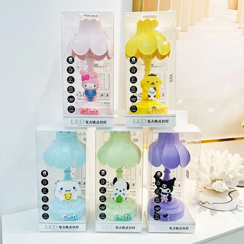 

Kawaii Sanrio Cinnamoroll Night Light Anime Kuromi Children Soft Soothing Night Light Third Gear Girl Decoration Christmas Gifts