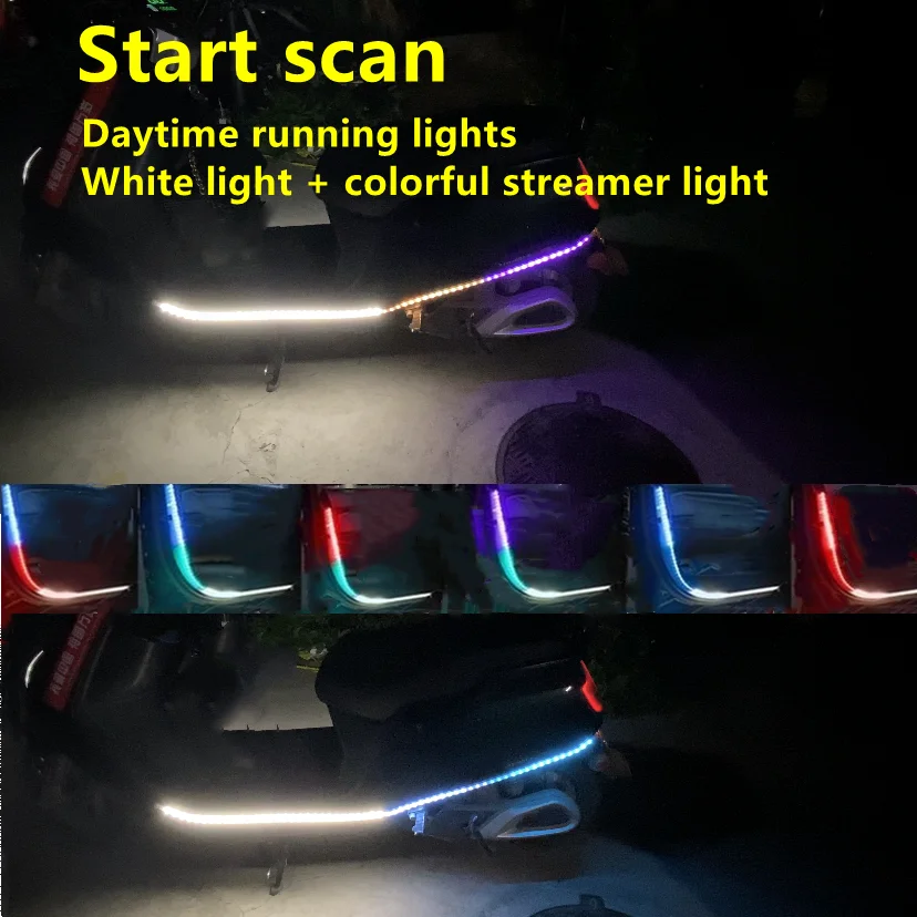 

2 Pcs Waterproof DC 12V Motor LED Strip SMD Underbody Decorative strip Light For Car Motorcycle Beautiful Decorative Soft Lights