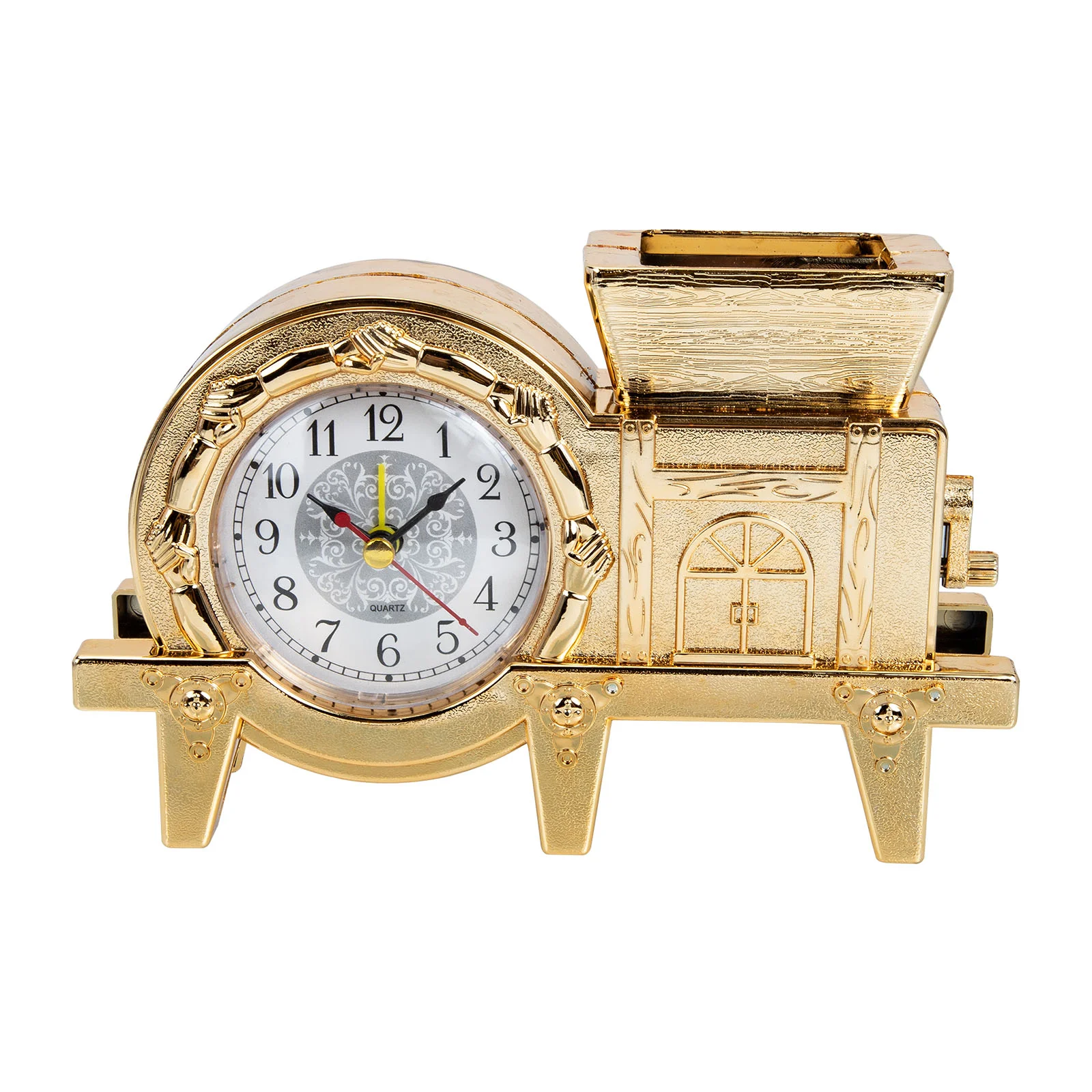 

Clock Alarm Desk Pen Organizer Holder Battery Table Bedside Pencil Kids Silent Office A Cute Retro Cup Sleep Electric Tabletop