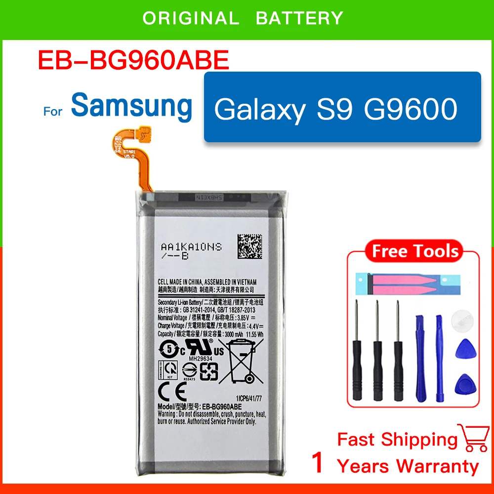 Совершенно новый аккумулятор EB-BG960ABE для Samsung GALAXY S9 G9600 G960F SM-G960 высококачественные