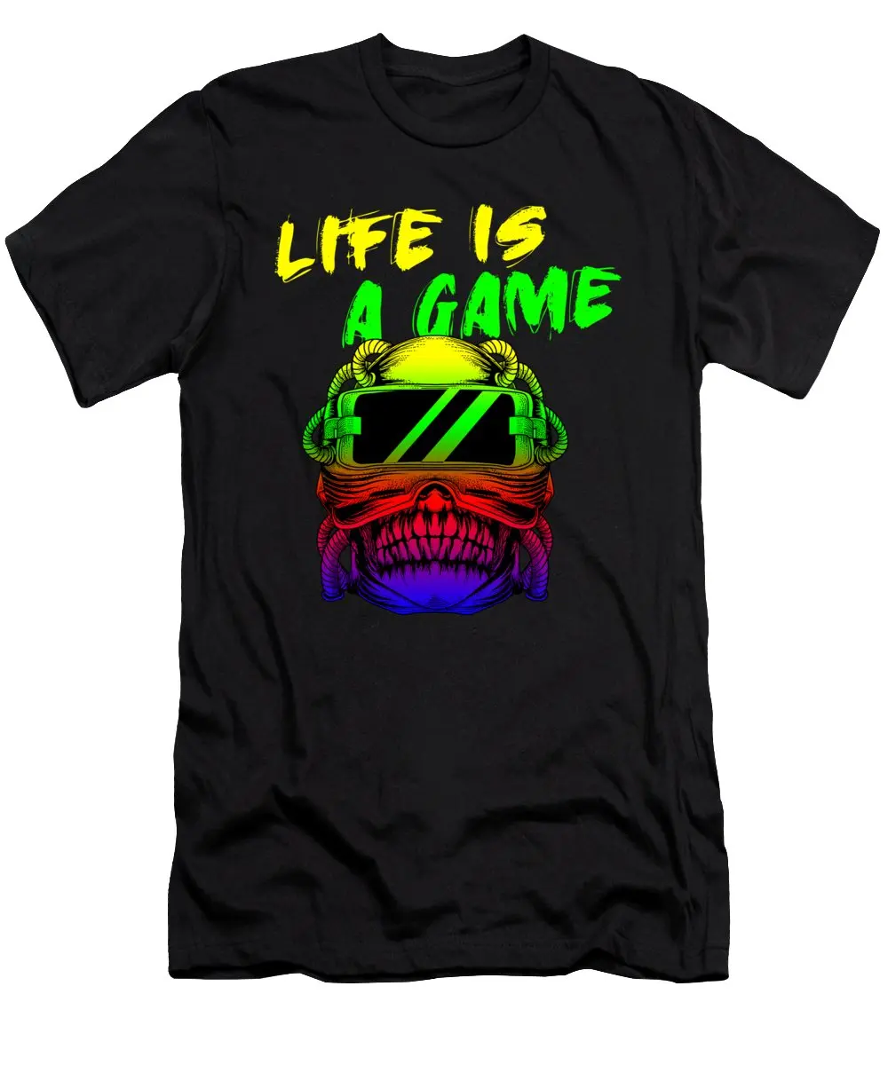 Life Is A Game VR Gamer Gaming Подарочная футболка виртуальной реальности |