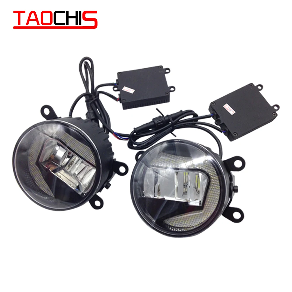 

TAOCHIS Universal led fog Lamp assembly with day time running light for Ford focus Fusion Explorer Mustang Ranger Tourneo Nissan