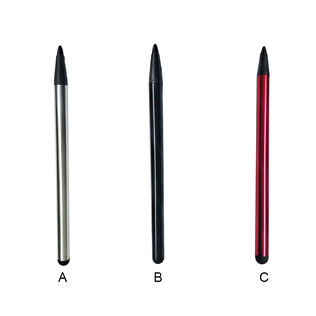 

Stylus Pen Aluminum Capacitive Pens Rubber Tip Smartphone Supply Wide Compatibility Handheld Touchscreen Pencil Black