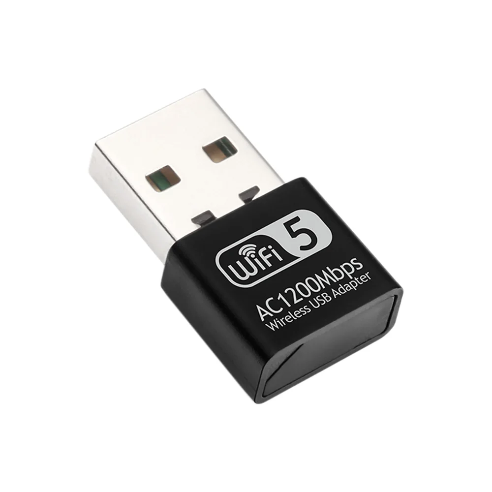 

USB2.0 WIFI Lan Adapter Wireless USB 1200Mbps Wi-Fi Adaptor Dual Band 2.4G/5Ghz Antenna Dongle 802.11AC for Laptop Desktop