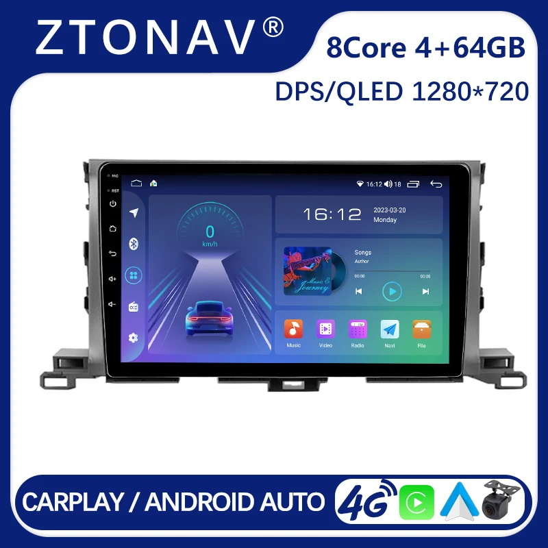 Android стерео для Toyota Highlander 3 XU50 2013 - 2018 автомобильный медиа-видеоплеер Радио экран