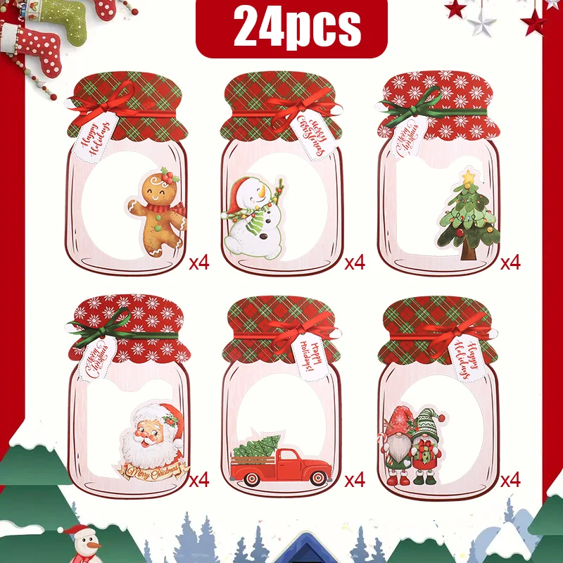 

Рождественские подарочные наборы с карточкой и пакетами ZQNYCY