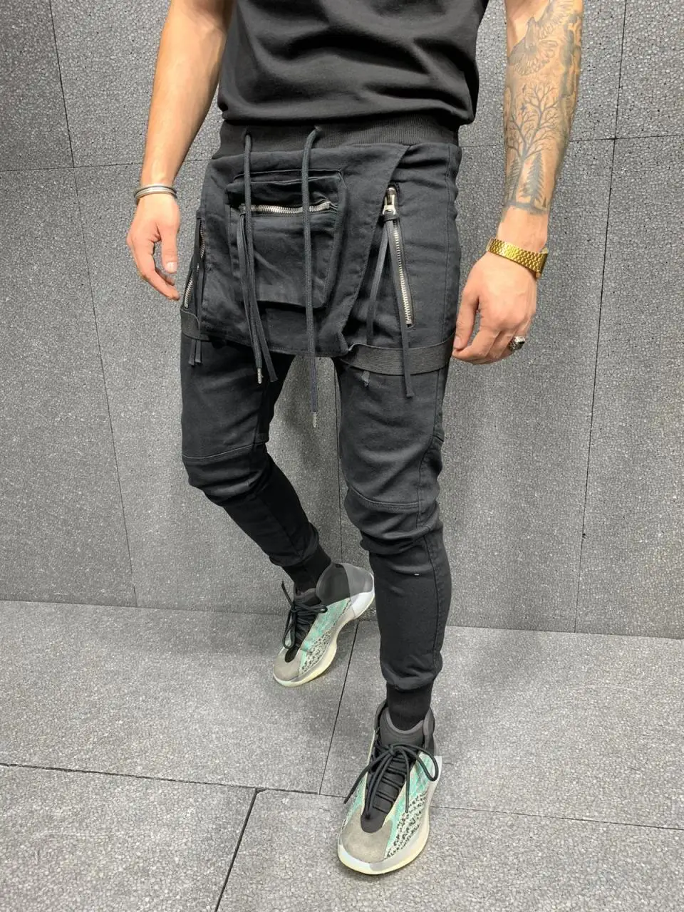 

Premium Black Street Style Front Pocket Men's Slim Fit Jeans