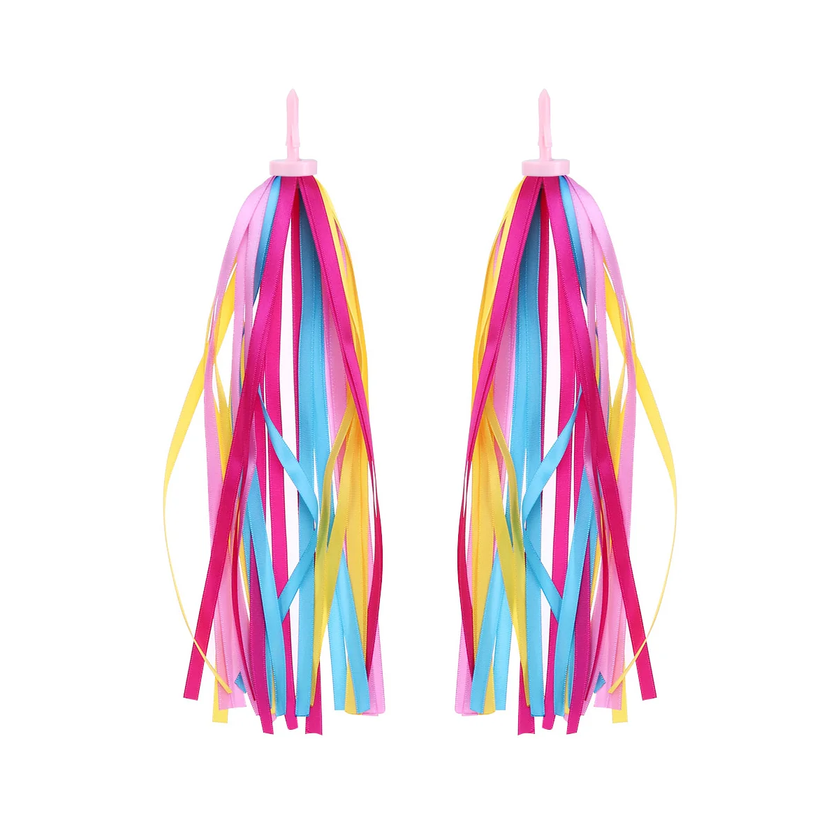 

VORCOOL One Pair of Children Bike Handlebar Streamers Grips Tassels Ribbons Accessories (Yellow)