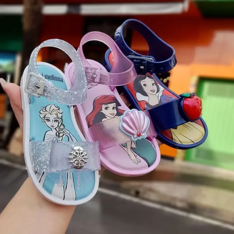 Новые милые сандалии принцессы Холодное сердце для девочек Disney нескользящая