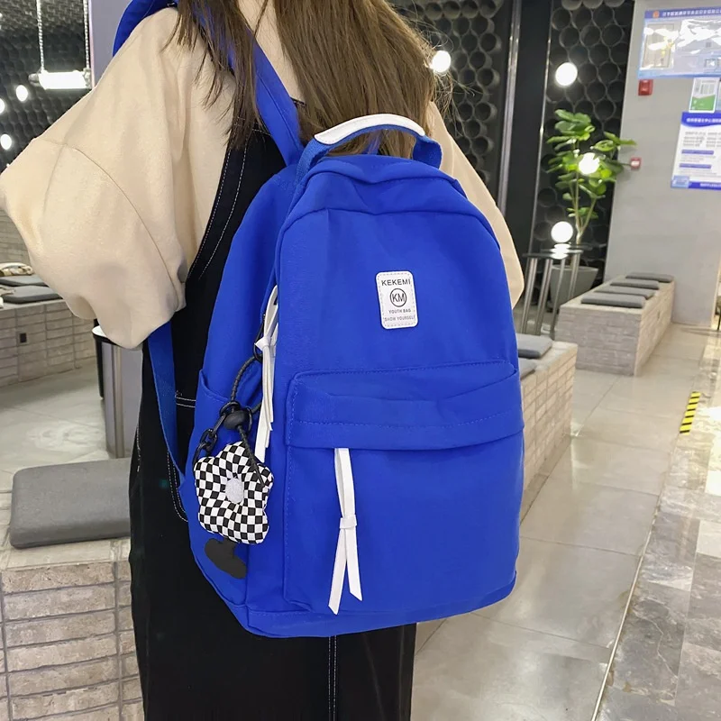 

TRAVEASY 2022 Nylon Women Black Casual Bag Schoolbag for Female Student Large Capacity Outdoor Backpack Lady Ultralight Backpack