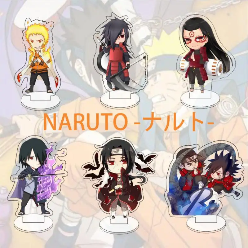 

Naruto Anime Figure 10Cm Acrylic Cute Stand Model Uchiha Sasuke Hatake Kakashi Uchiha Itachi Uzumaki Naruto Tabletop Decoration