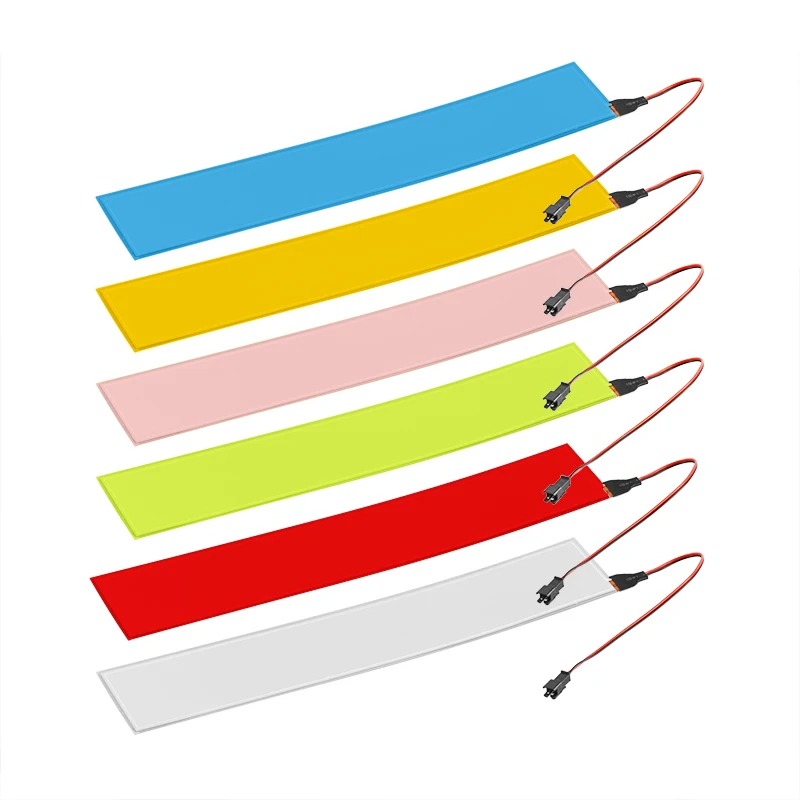 

12V Flexible EL Light Panel Electroluminescent Back Light Strip Lamp with Inverter 30x5cm Car Accessories for Home Car Party