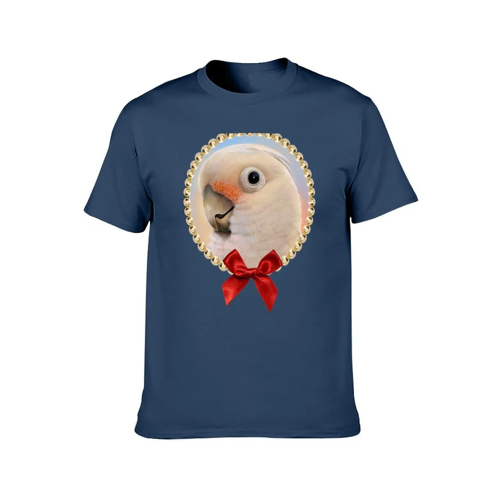 Фото Футболка Goffin Tanimbar Corella Cockatoo, футболки из хлопка, мужские футболки из 100% хлопка, мужская футболка №2