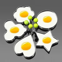 5pc set stainless steel egg ring fried egg mold pancake shaper food cutter cooking tools kitchen accessories gadget rings