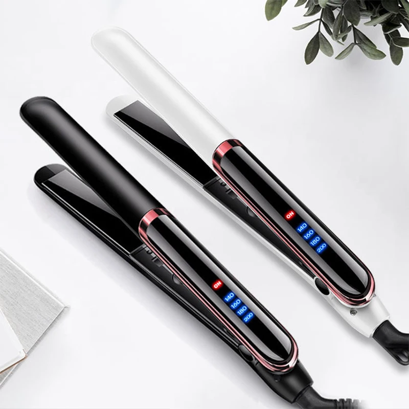 

Hair Straightener Lcd Display Heating Plates Ceramic Straightening Iron Infrared Ionic Titanium Flat Irons Hair Straightener