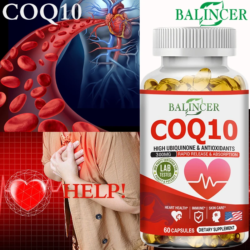 

Balincer CoQ10 Helps Maintain Healthy Blood Pressure and Promotes Energy Production and Cardiovascular Circulation