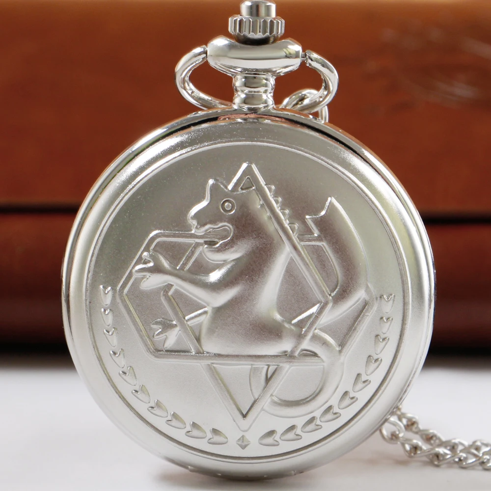 

New Frosted silver Alchemist Quartz Pocket Watch for Men Women Vintage timepiece With Chain Gifts reloj de bolsillo